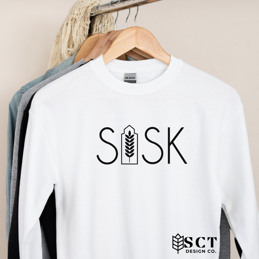 SASK {Grain elevator} - Unisex Crewneck