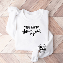 Load image into Gallery viewer, Side Part &amp; Skinny Jeans - Unisex Crewneck Sweater
