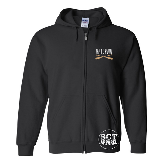 Katepwa Crossed Oars [1]- Unisex Zip-up Hoodie