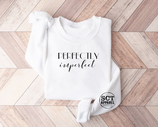 Perfectly Imperfect script - Unisex Crewneck Sweater