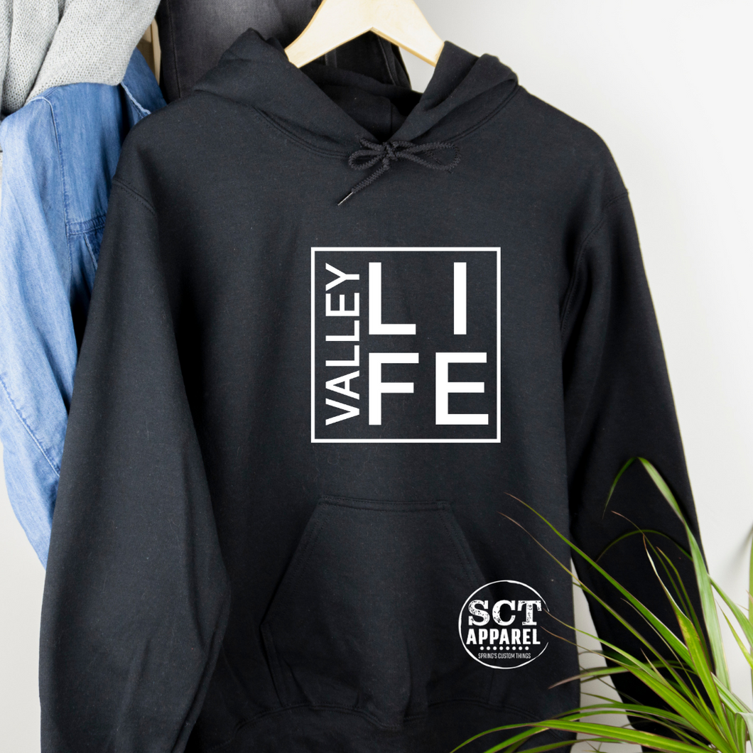 Valley Life {box design} - Unisex Hoodie/Bunnyhug