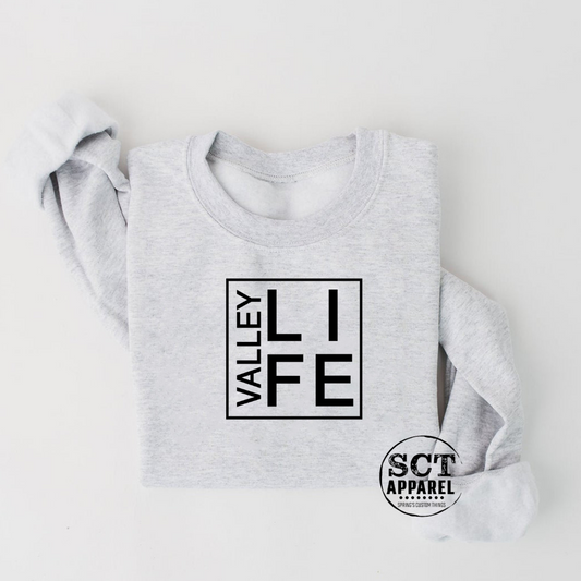Valley Life {box design} - Unisex crewneck sweater