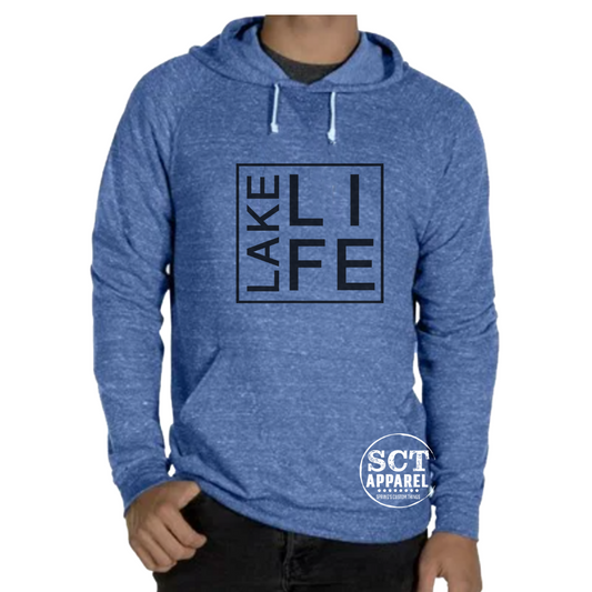 Lake Life {box design} - Vintage - Unisex Hoodie/Bunnyhug