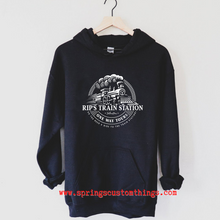 Load image into Gallery viewer, RIP&#39;s Train Station One Way Tours - Unisex hoodie
