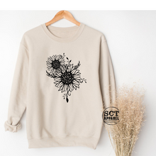 Load image into Gallery viewer, Sunflower Floral - Unisex Crewneck Sweater
