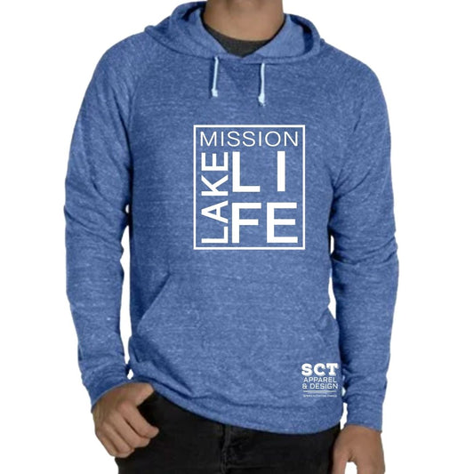 Mission Lake Life {box design} - Vintage - Unisex Hoodie/Bunnyhug