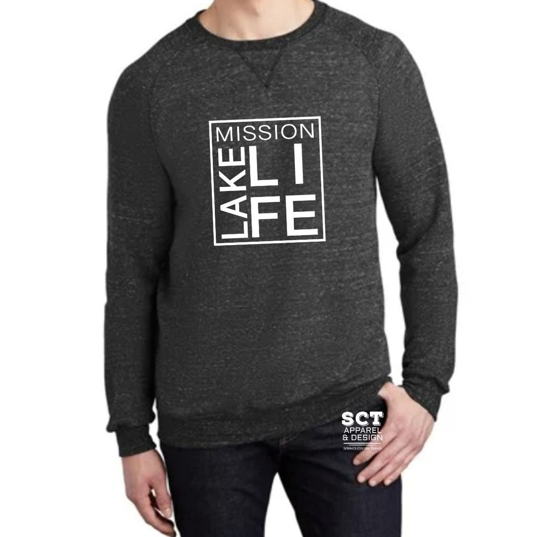 Mission Lake Life {box design} - Vintage - Unisex Crewneck