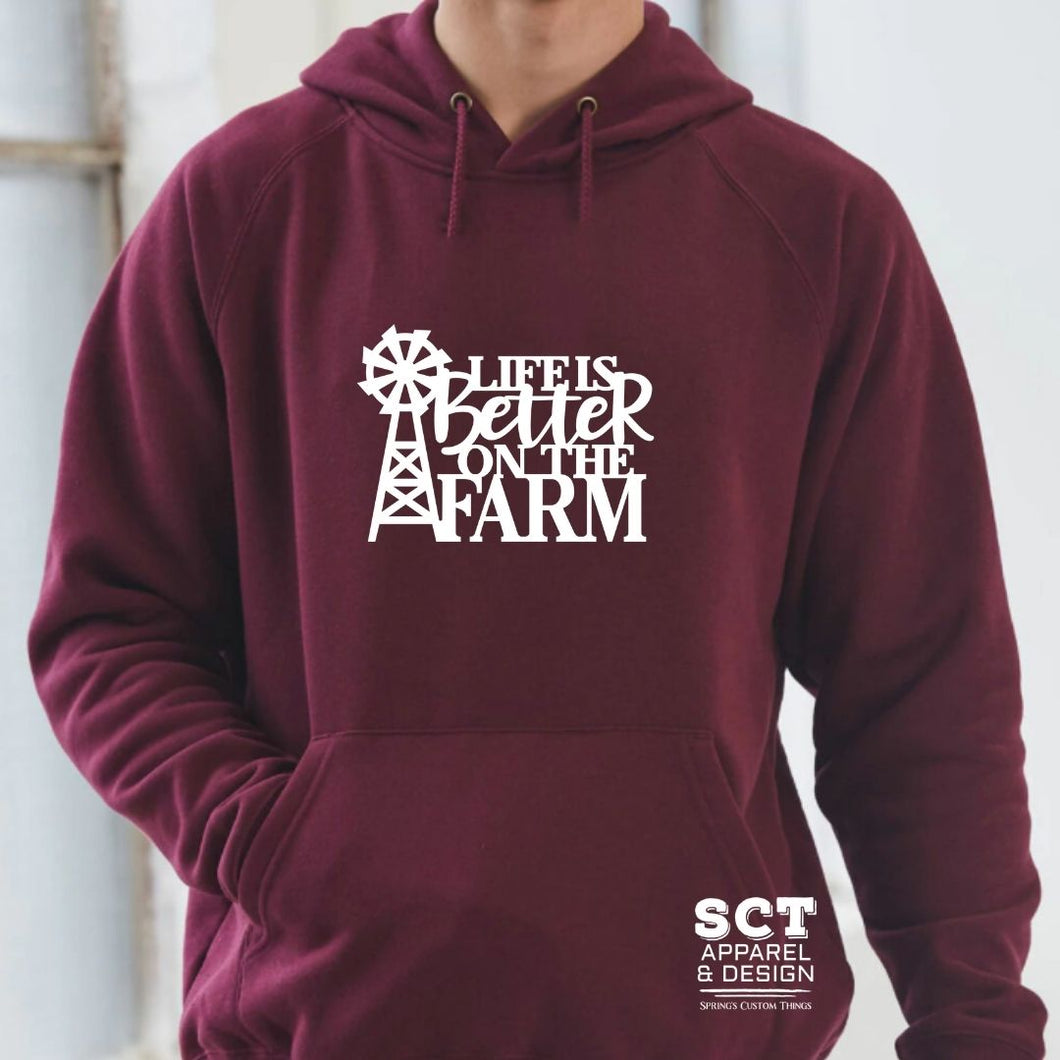 Life Is Better On The Farm  - Unisex Hoodie/Bunnyhug