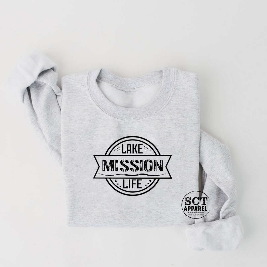 Mission Lake Life - Unisex Crewneck Sweater