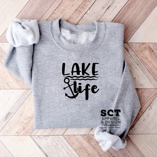Lake Life {Anchor} - Unisex Crewneck Sweater