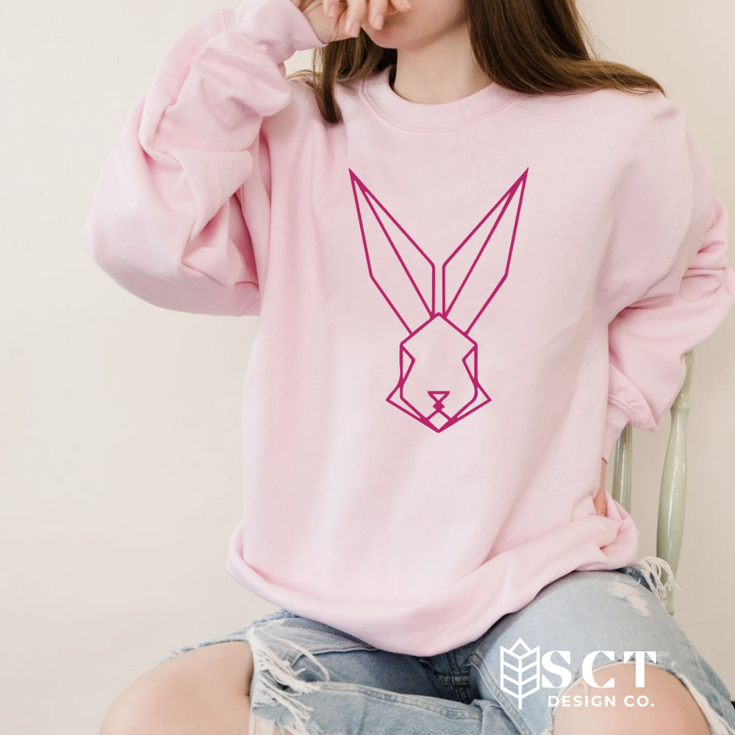 Polygon bunny/rabbit- Unisex Crewneck Sweater