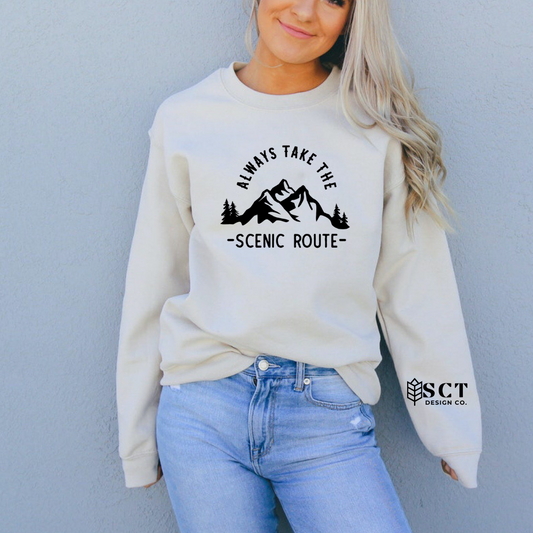 Always Take The Scenic Route - Unisex Crewneck