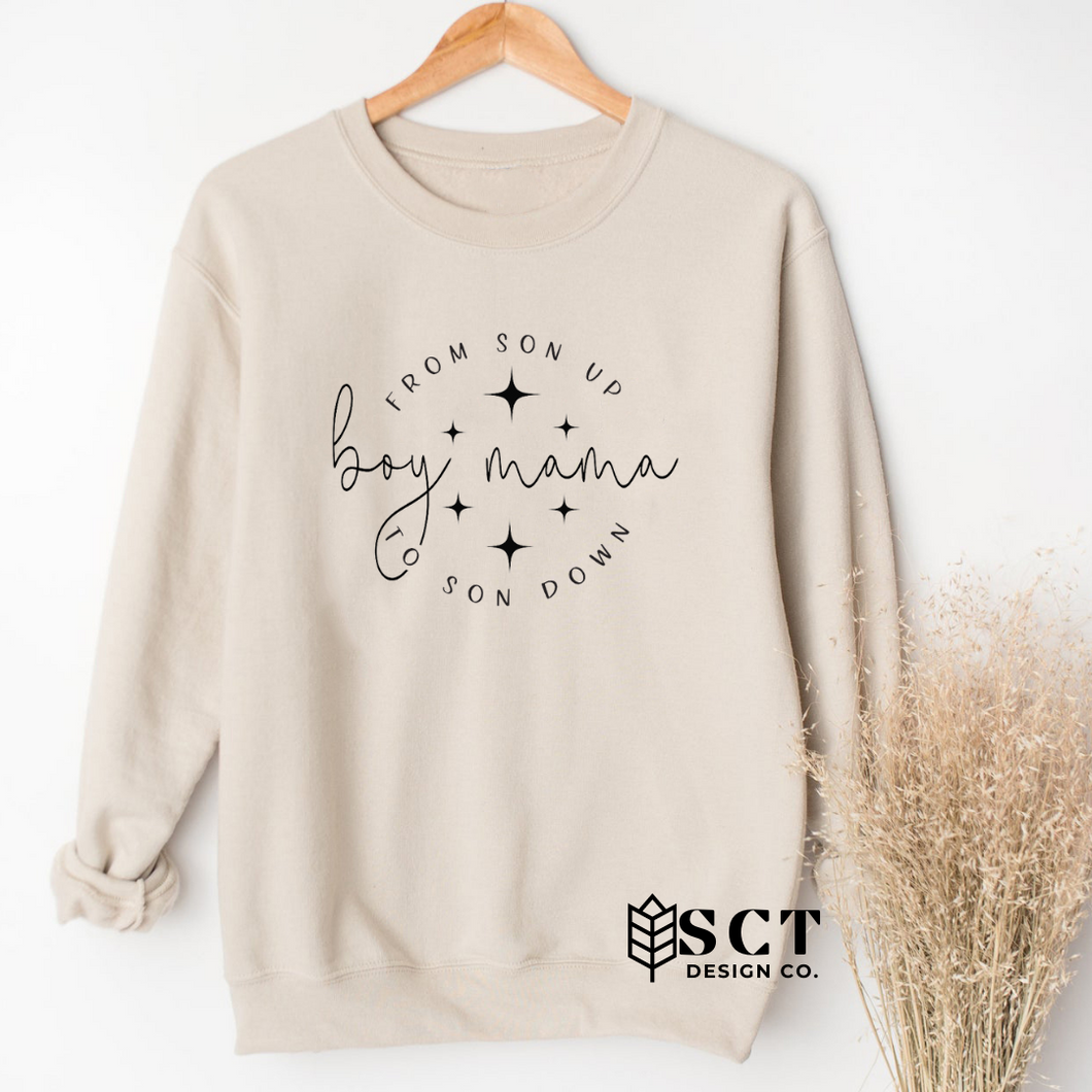 Boy Mama from son up to son down - Unisex Crewneck