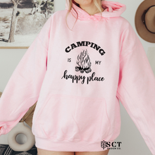 Load image into Gallery viewer, Camping is my happy place - Unisex Hoodie

