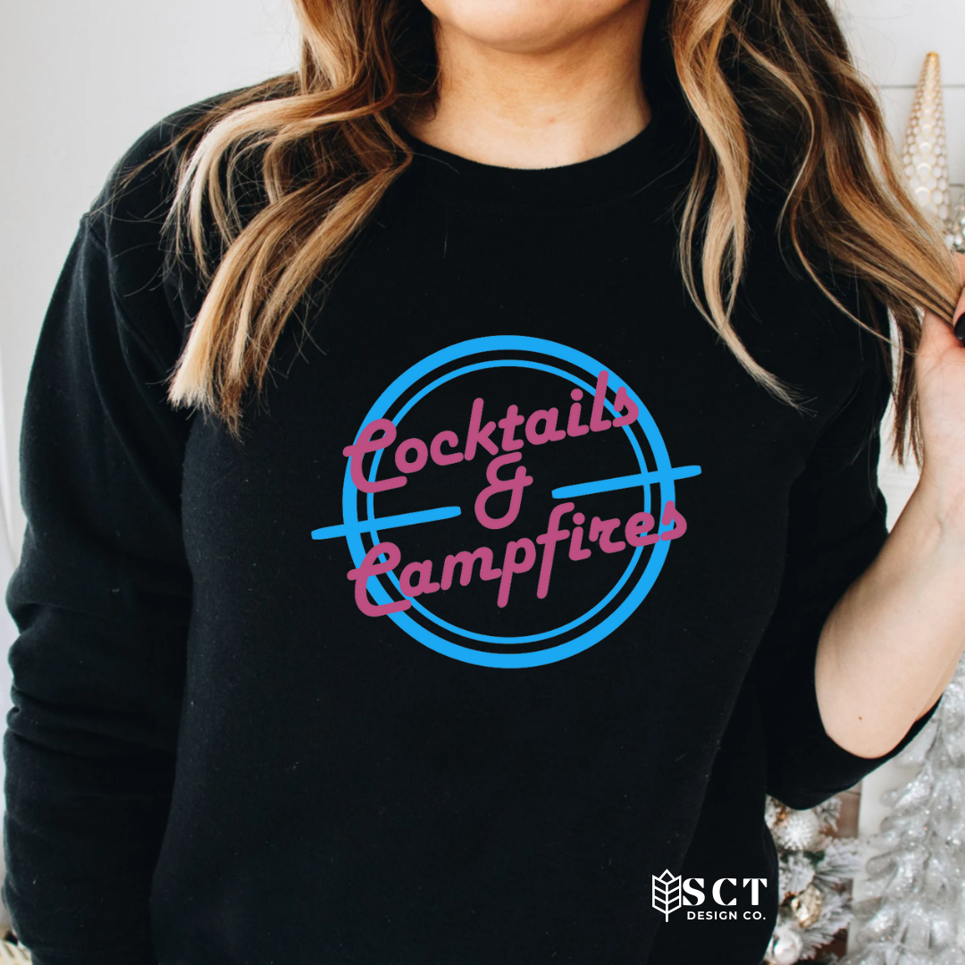 Cocktails & Campfires {Cocktail theme} - Unisex Crewneck