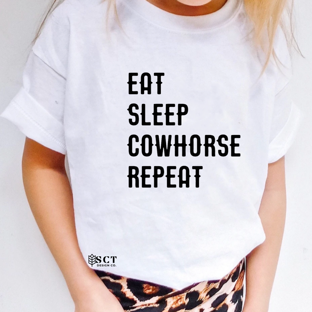 Eat Sleep Cowhorse Repeat - Youth Tee