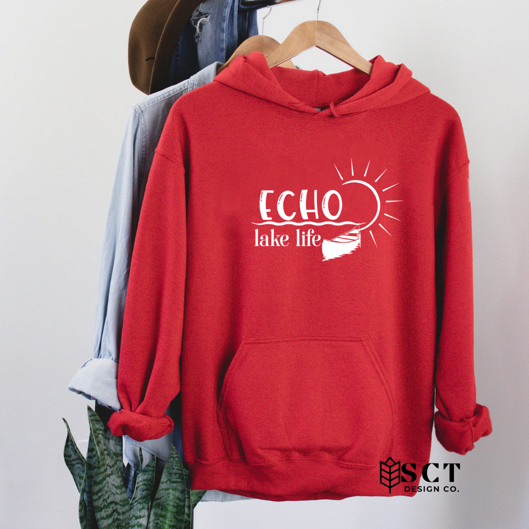 Echo lake life ~ {canoe} - Unisex Hoodie