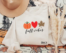 Load image into Gallery viewer, Fall Vibes🎃❤️🍁 -  Unisex Crewneck Sweater

