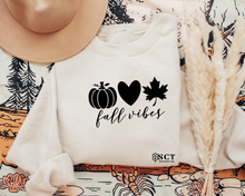 Load image into Gallery viewer, Fall Vibes🎃❤️🍁 -  Unisex Crewneck Sweater
