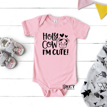 Load image into Gallery viewer, Holy Cow I&#39;m Cute - Infant diaper shirt
