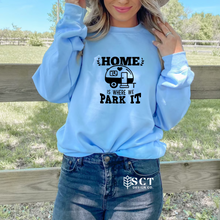 Load image into Gallery viewer, Home is where we park it - Unisex Crewneck
