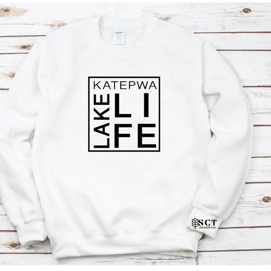 Katepwa Lake Life {box} - YOUTH Crewneck
