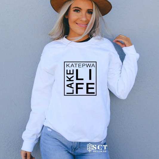 Katepwa Lake Life {box design}- Unisex Crewneck