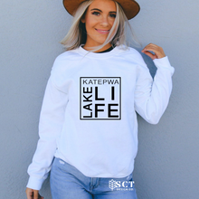 Load image into Gallery viewer, Katepwa Lake Life {box design}- Unisex Crewneck
