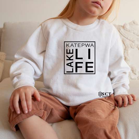 Katepwa Lake Life {box design} - Toddler Crewneck