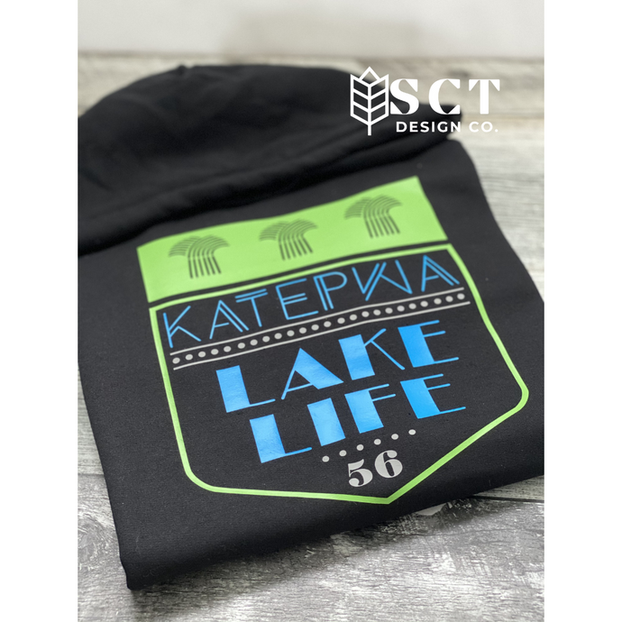 Katepwa Lake Life {highway 56 multi-colour} - Unisex hoodie
