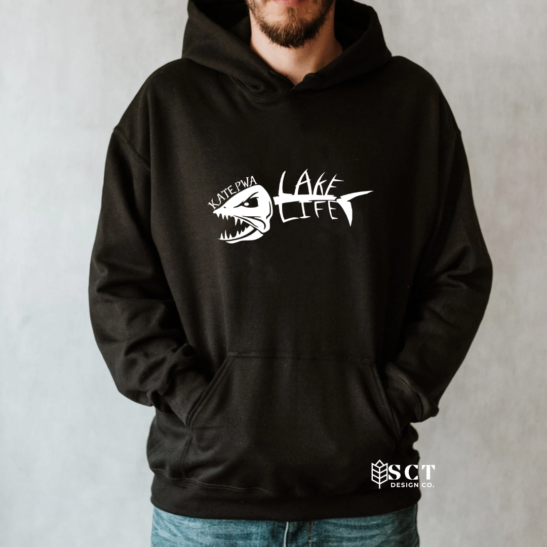 Katepwa Lake Life - Fish Skeleton - Unisex Hoodie