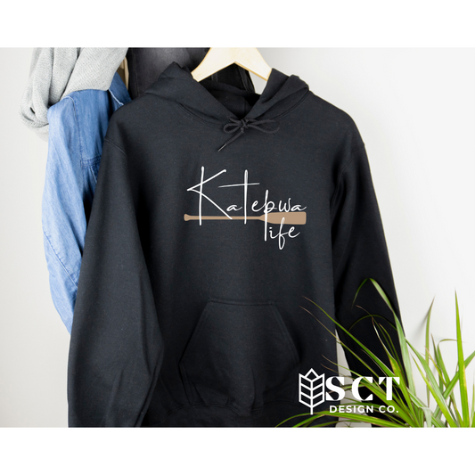 Katepwa Life Script With One Paddle/Oar [7]- Unisex hoodie
