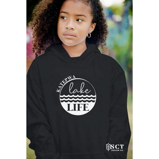Katepwa Lake Life {circle of waves}  - Youth Hoodie