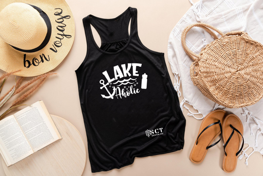 Lake Aholic {water bottle} - Ladies Flowy Tank