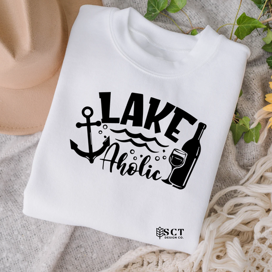 Lake Aholic {wine} - Unisex Crewneck