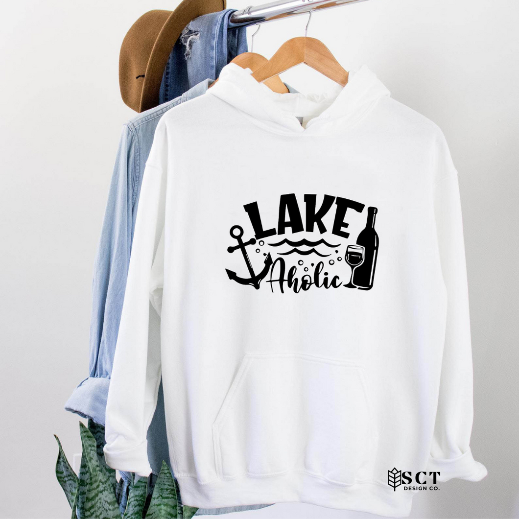Lake Aholic {wine} - Unisex Hoodie