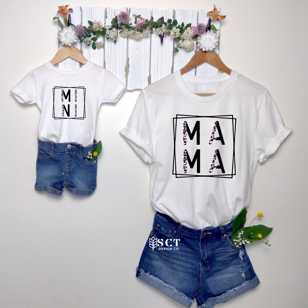 Mama/Mini Leopard - Mommy and Me t-shirt set