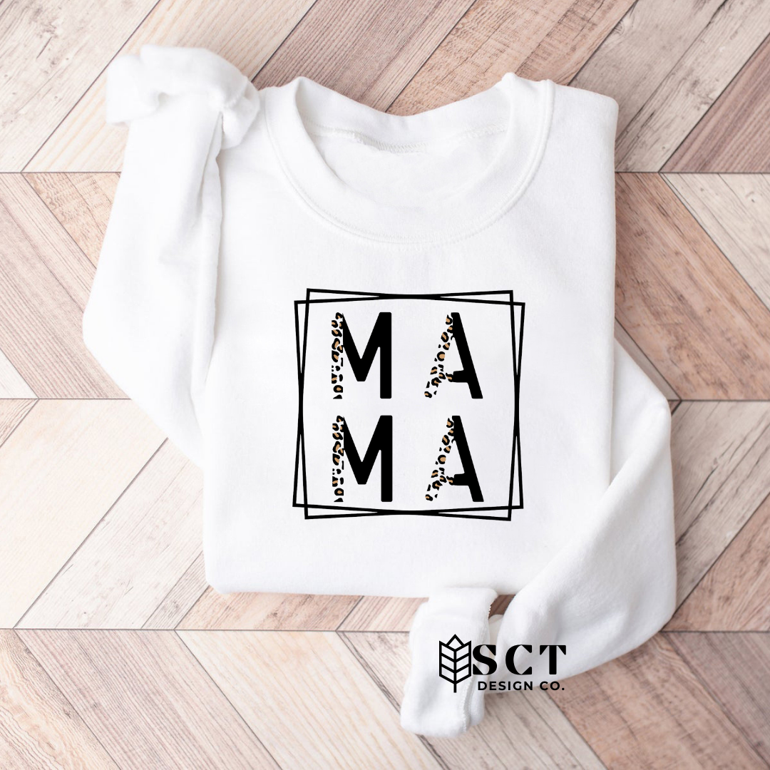 Mama {Leopard} - Unisex Crewneck Sweater