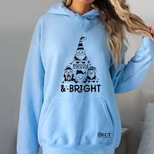 Load image into Gallery viewer, Merry &amp; Bright {Gnomes} - Unisex Hoodie
