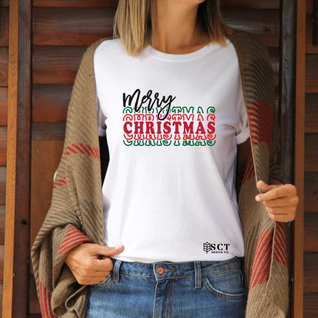 Merry Christmas {stacked} - Unisex Tee