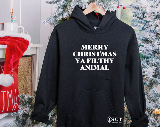 Merry Christmas ya filthy animal - Unisex Hoodie