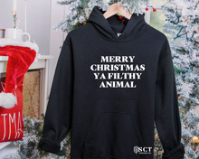 Load image into Gallery viewer, Merry Christmas ya filthy animal - Unisex Hoodie
