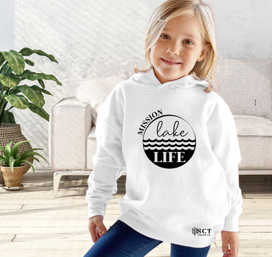 Mission Lake Life {circle of waves}  - Youth Hoodie