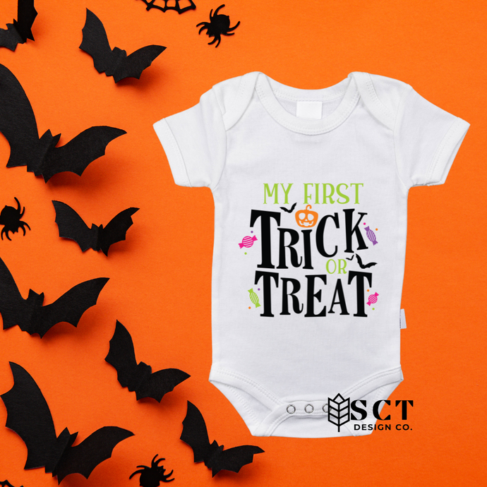 My first trick or treat - Infant diaper shirt