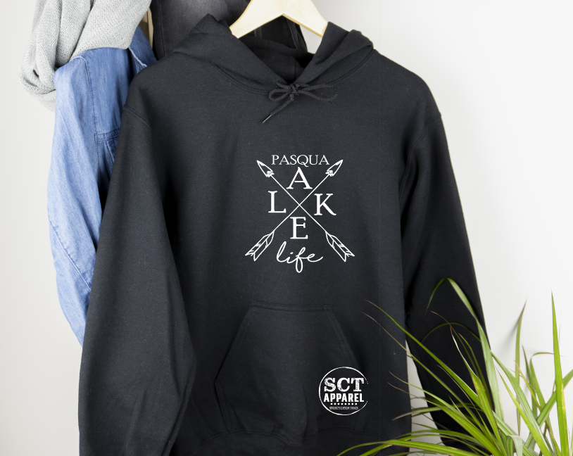 Pasqua Lake Life - Crossed Arrows - Unisex Hoodie/Bunnyhug