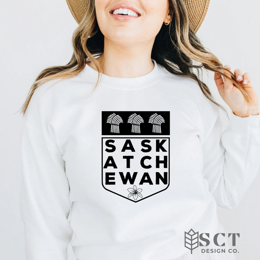 Saskatchewan {highway sign} - Unisex Crewneck