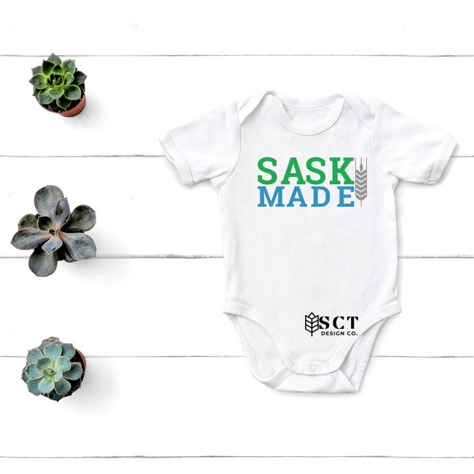 Sask Made - Infant diaper shirt