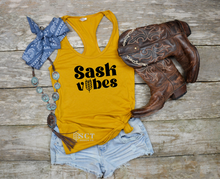Load image into Gallery viewer, Sask vibes - Ladies Racerback Tank
