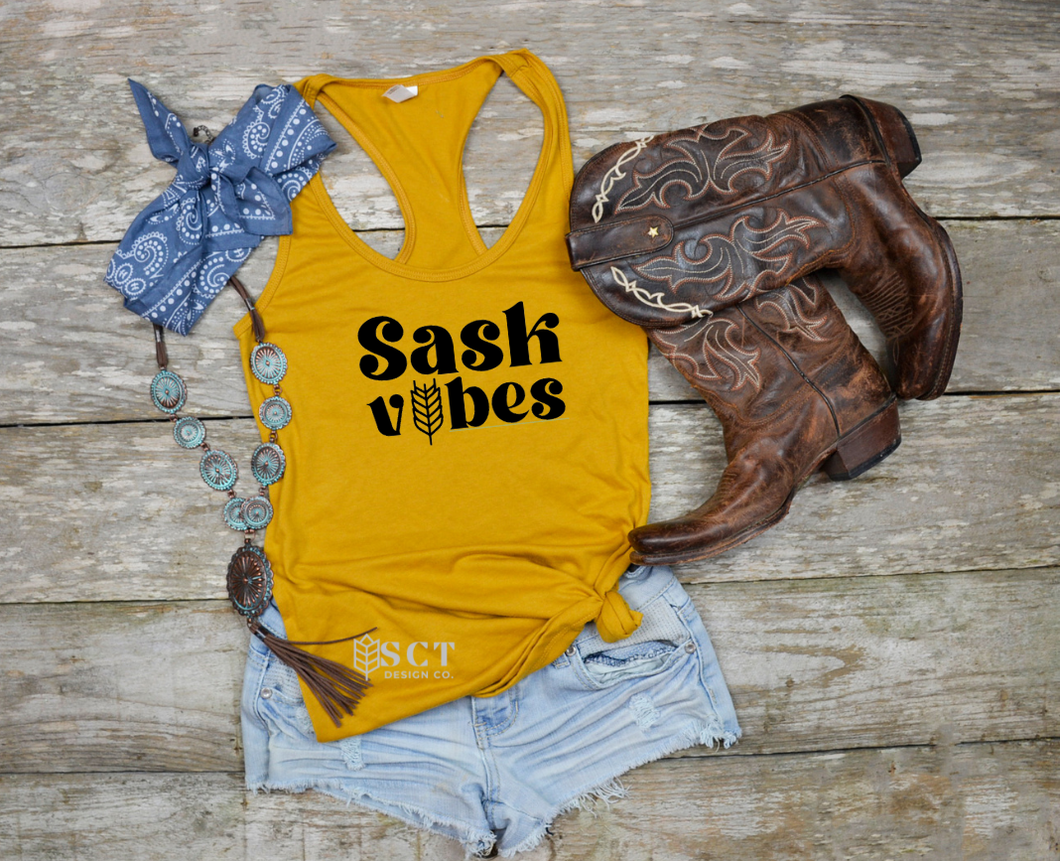 Sask vibes - Ladies Racerback Tank