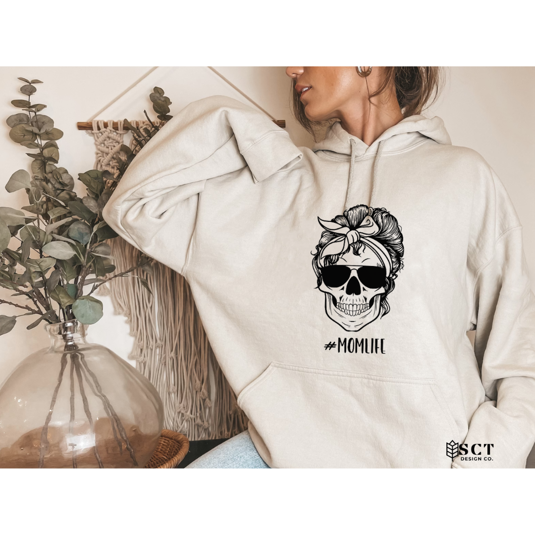 Mom Life {Skull #Momlife} - Unisex Hoodie